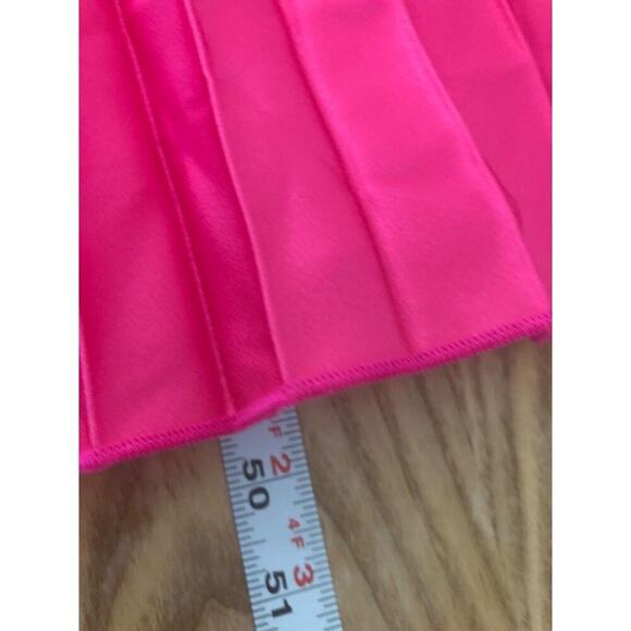 Sam Edelman Satin Pleated Dress Womens Large Ombre Missing Belt - Picture 7 of 10